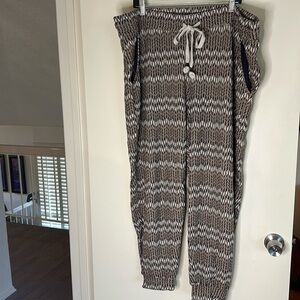 Anthropologie tribal striped joggers 2X